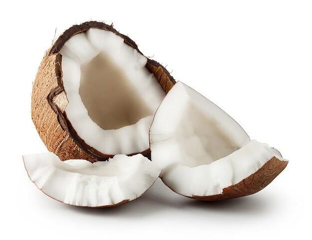 O aceite de coco está incluído na crema Keramin